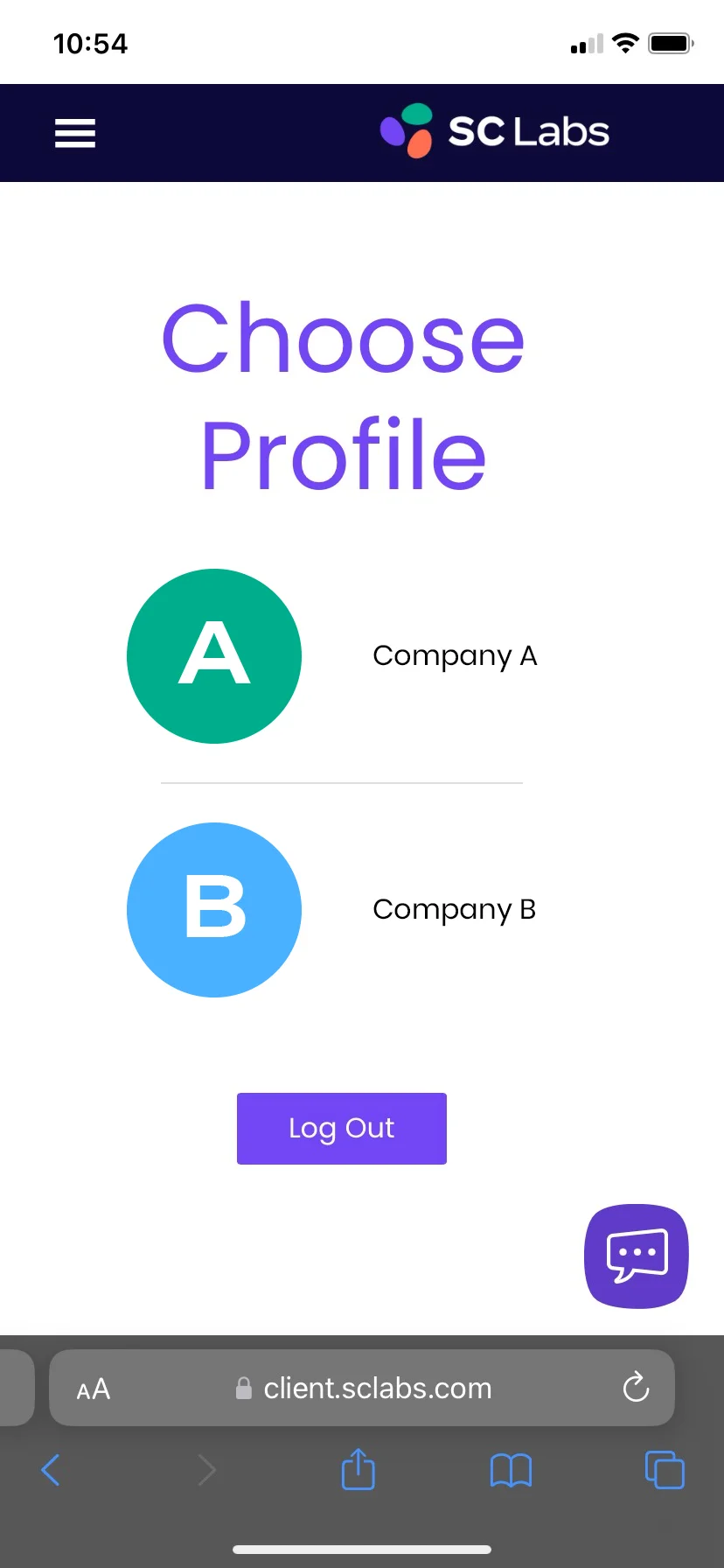 CSP: Choose Profile (mobile)