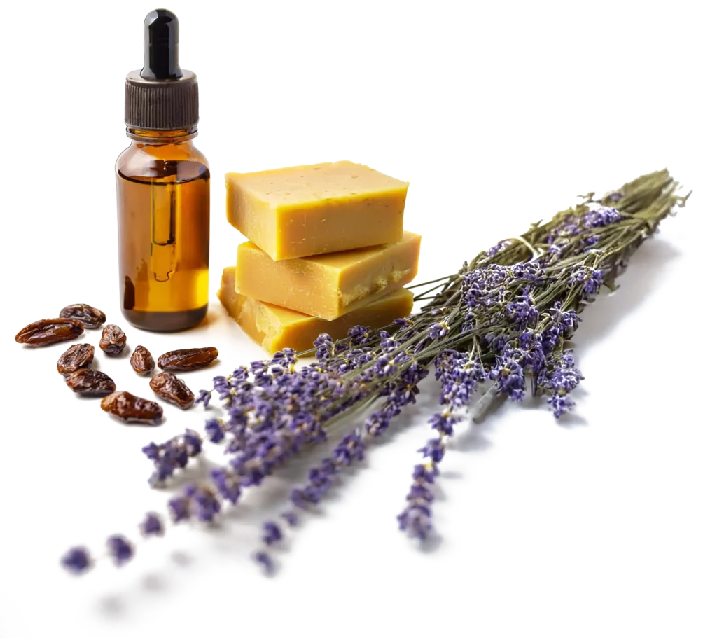 Cacao, beeswax, and essential oils—ingredients commonly used in cannabis products